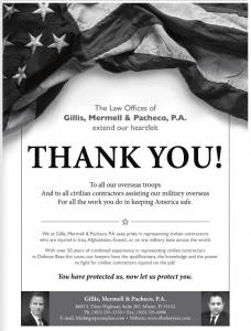 Defense base act law firm in stars and stripes newspaper