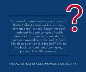 roofer sheet metal worker herniated disk in neck